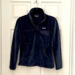 Patagonia fleece women, navy, size small with pockets